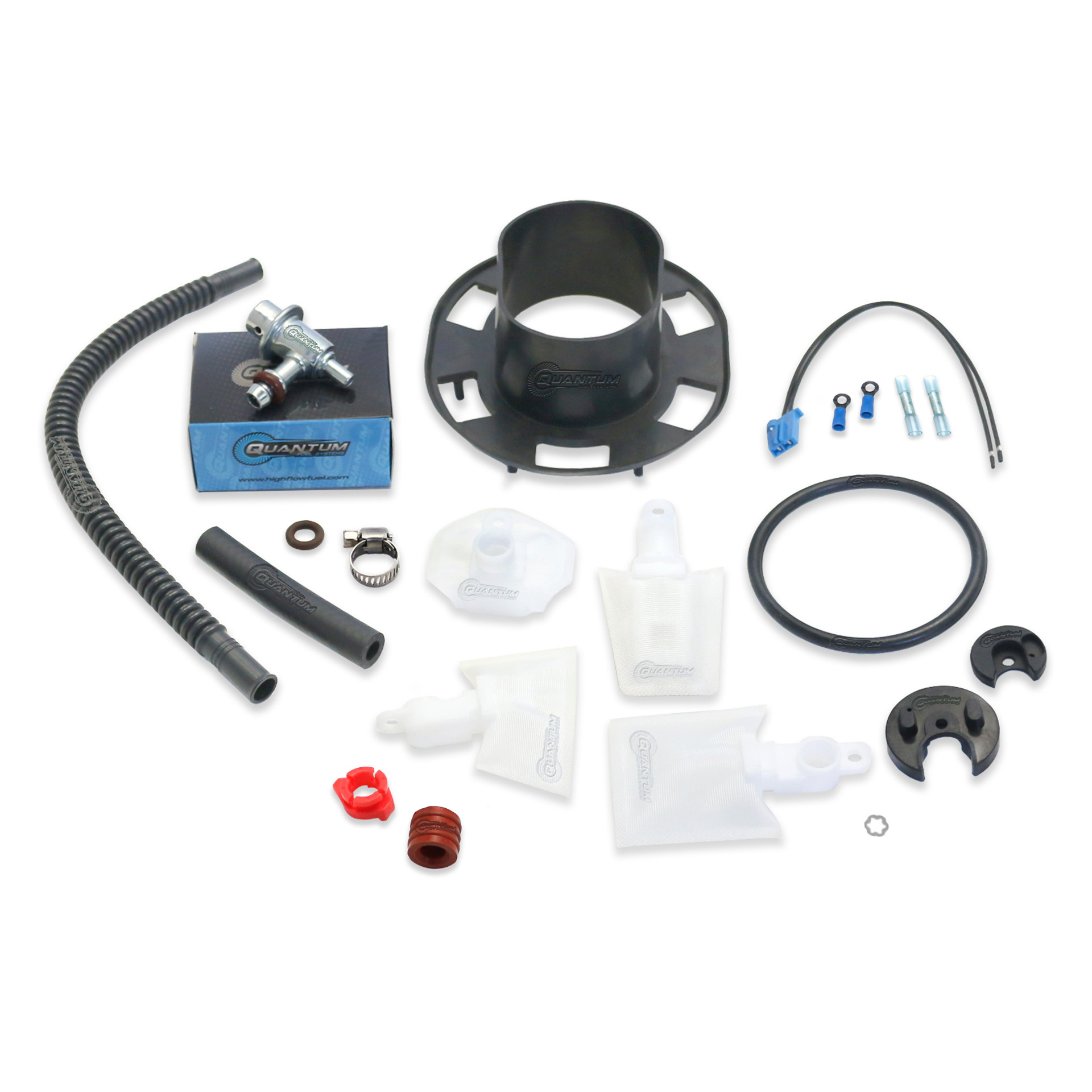 Quantum Fuel Systems Fuel Pump Repair Kit w/ Fuel Pressure Regulator, Tank Seal, Strainer for the Honda CBR1000RR 2004-2007 Quantum Fuel Systems Fuel Pump Repair Kit w/ Fuel Pressure Regulator, Tank Seal, Strainer for the Honda CBR1000RR 2004-2007